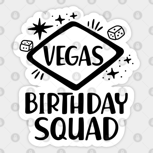 Vegas Birthday Squad Sticker by KC Happy Shop